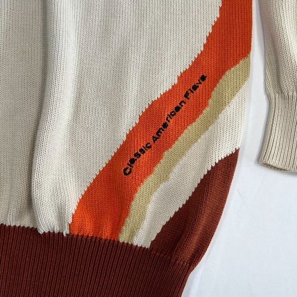 Phat Farm XXL Sweater Mountain Climber Beige Yellow Orange Baggy Pullover HipHop - Picture 6 of 16